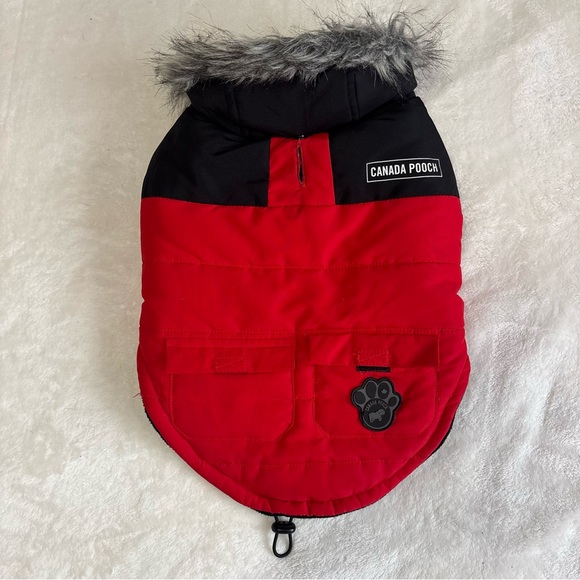 Canada Pooch Other - Canada Pooch 14 Red and Black Dog Jacket